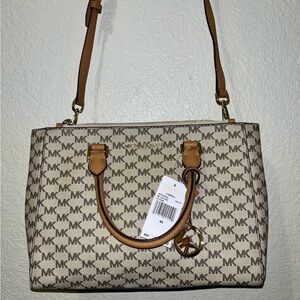 Michael Kors Beige Signature Tote Bag